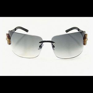 Gucci Frameless Gray Gradient Bamboo Sunglasses